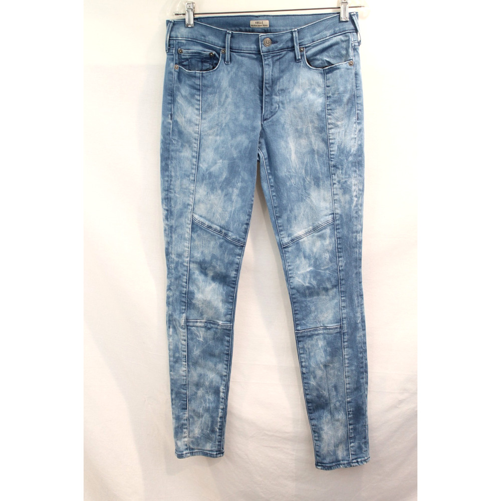 True Religion Halle Super Skinny Mid Rise Jeans Women size 29 Blue Tie Dye